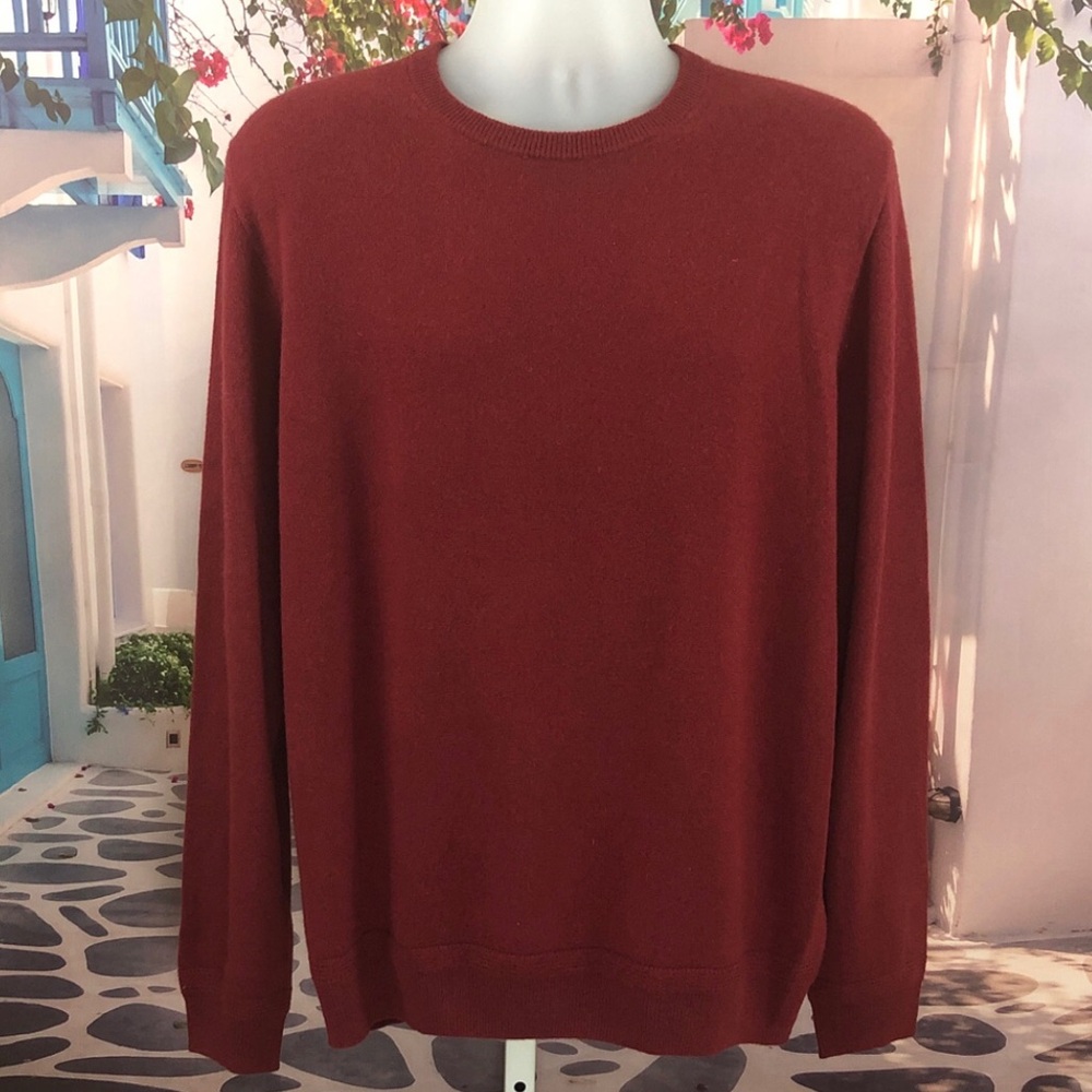 NWT J. Crew 100% Cashmere Burgundy Crewneck Sweater